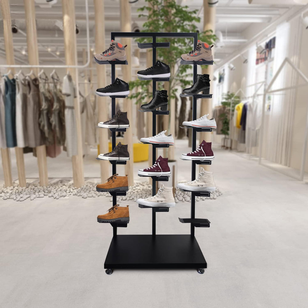 lesolar Commercial Clothing Store Shoe Rack, Holds 18 Shoes