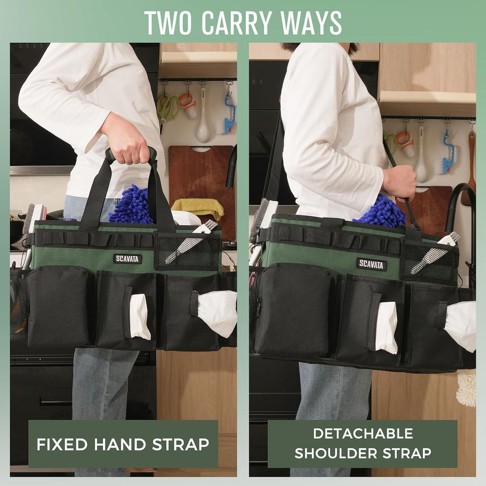 SCAVATA Wearable Cleaning Caddy Bag, Cleaning Caddy Supplies Organizer with H...