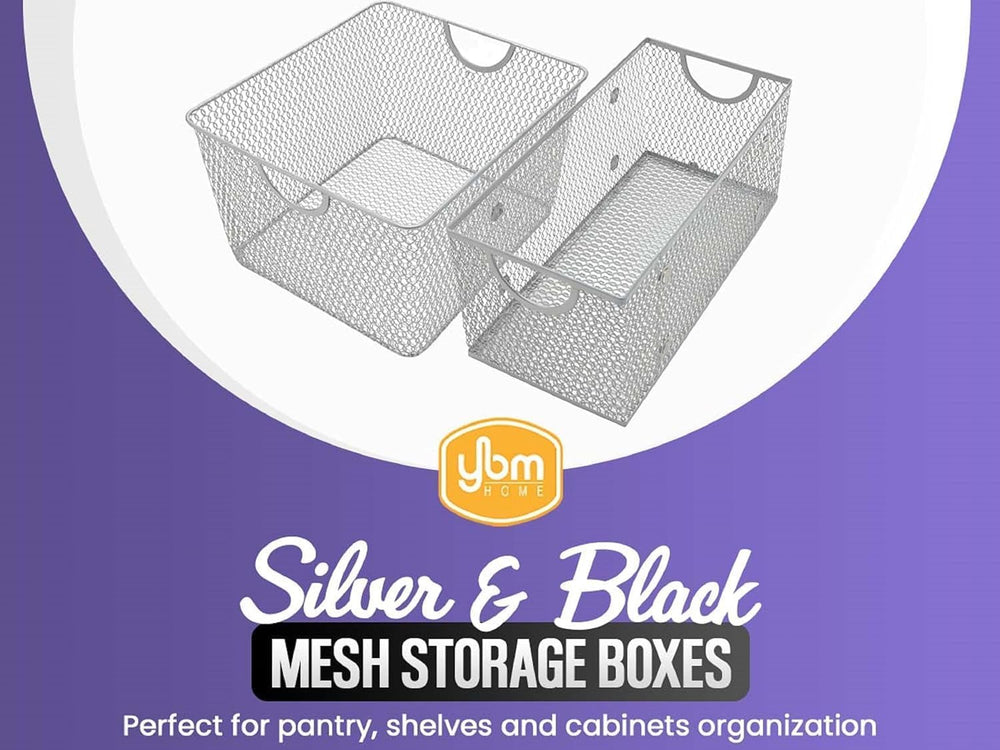 YBM Home Kitchen Pantry Organizer Wire Basket for Shelves, Cabinets, Pantry, ...