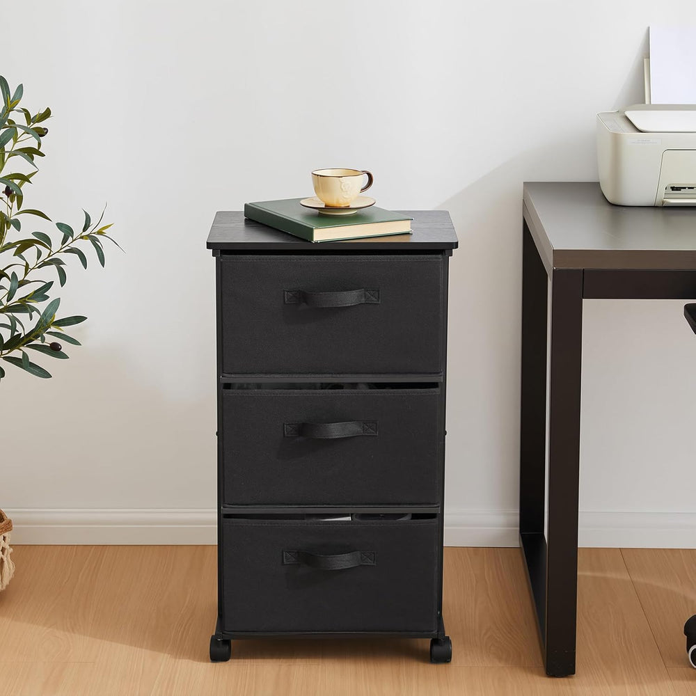 MAX Houser Dresser Storage with 3 Drawers, Fabric Dresser Tower, Vertical Sto...