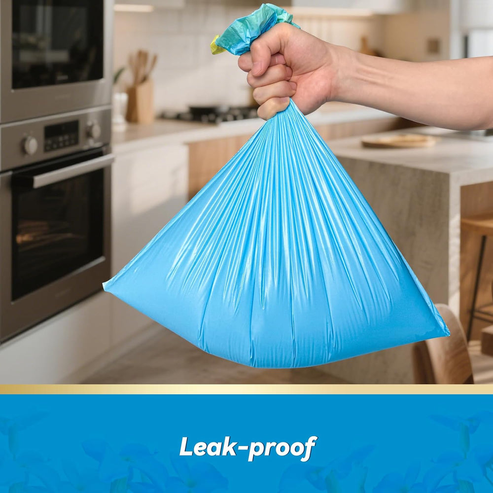 300 Count 15 Micron Extra Thick 4 Gallon Drawstring Small Trash Bags