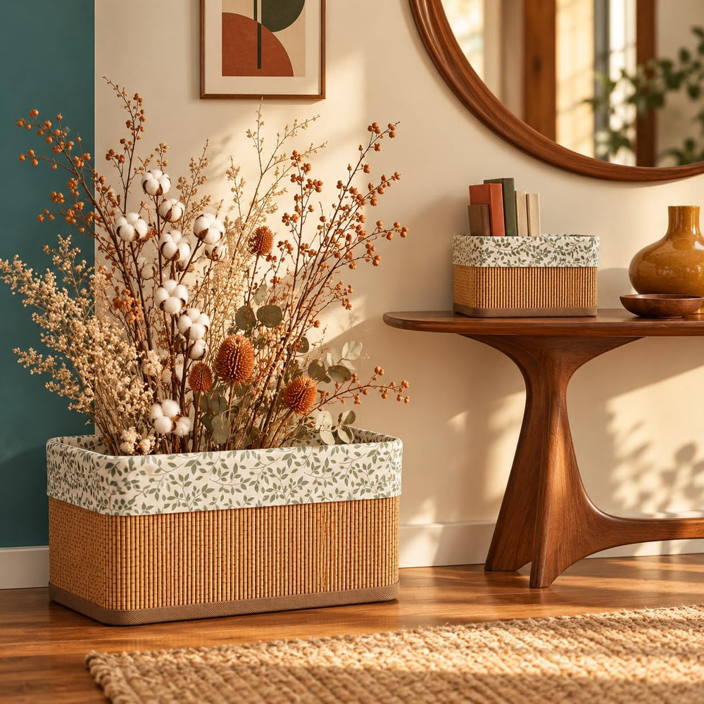 4-Piece Wicker Storage Baskets for Organizing