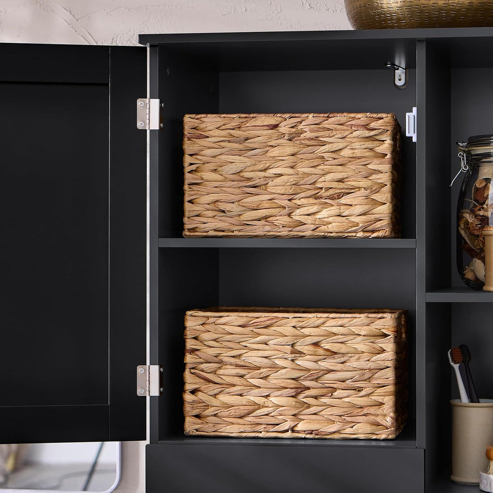 SoBuy Tall Tilt-Out Laundry Hamper Cabinet with Removable Basket and Shelves,...