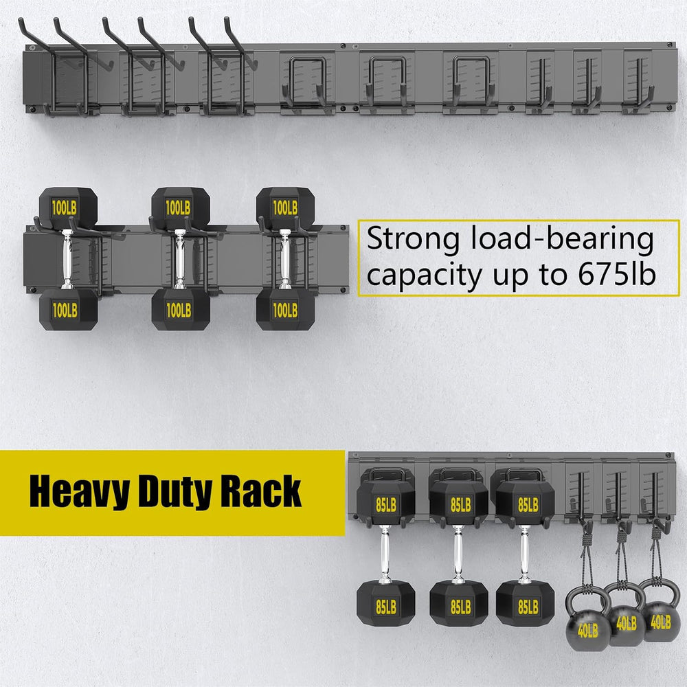 49.5" Garage Tool Organizer Wall Mount, 500lbs Tool Storage Organizer wi...