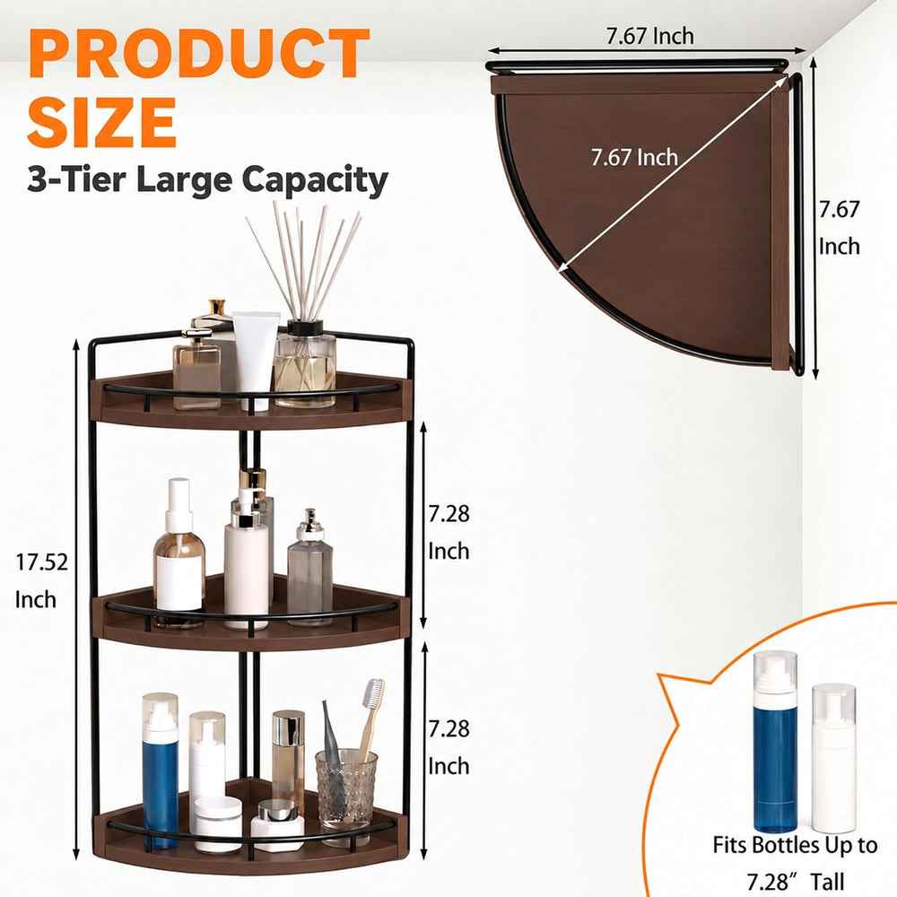 Dorhors Corner Bathroom Organizer Countertop,Vanity Counter Storage Shelf