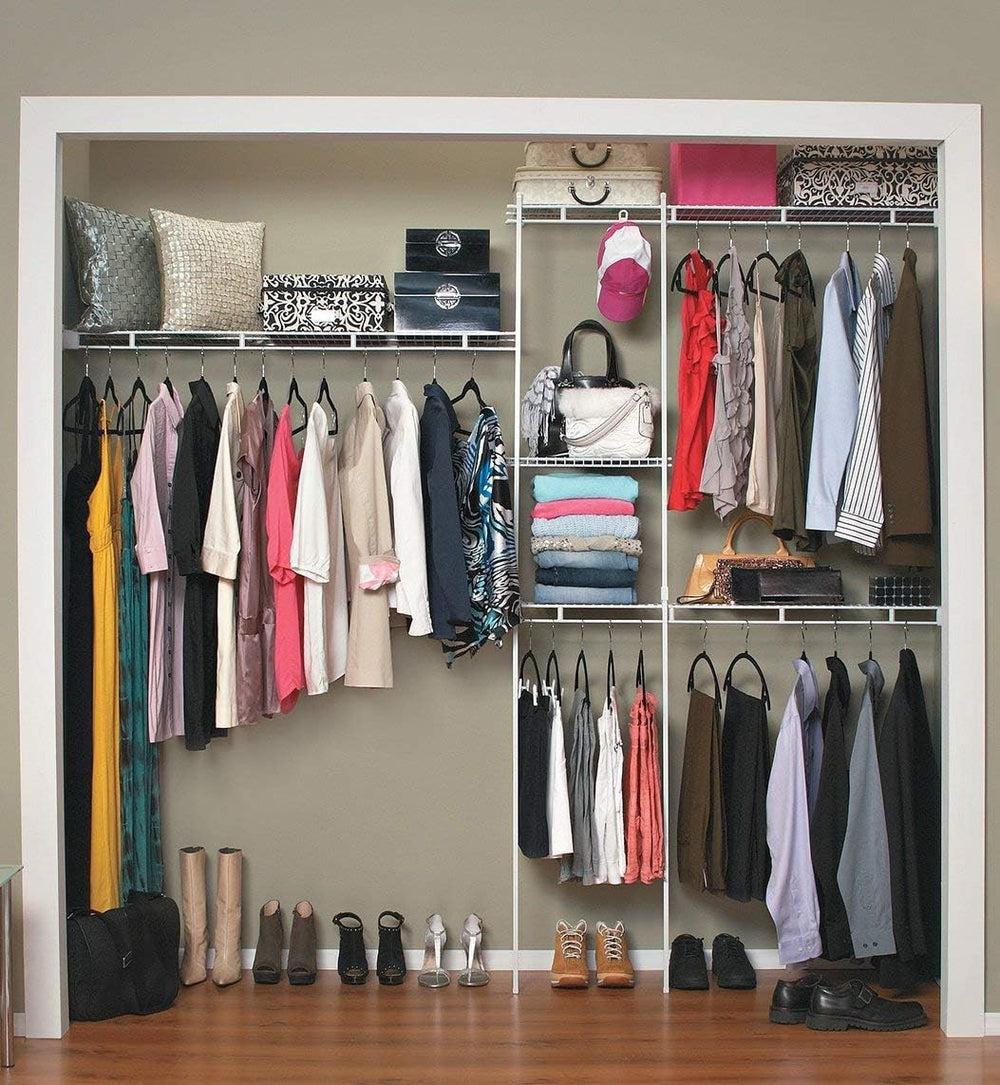 ClosetMaid Wire Closet Organizer System, Adjustable from 5 to 8 Ft., with She...