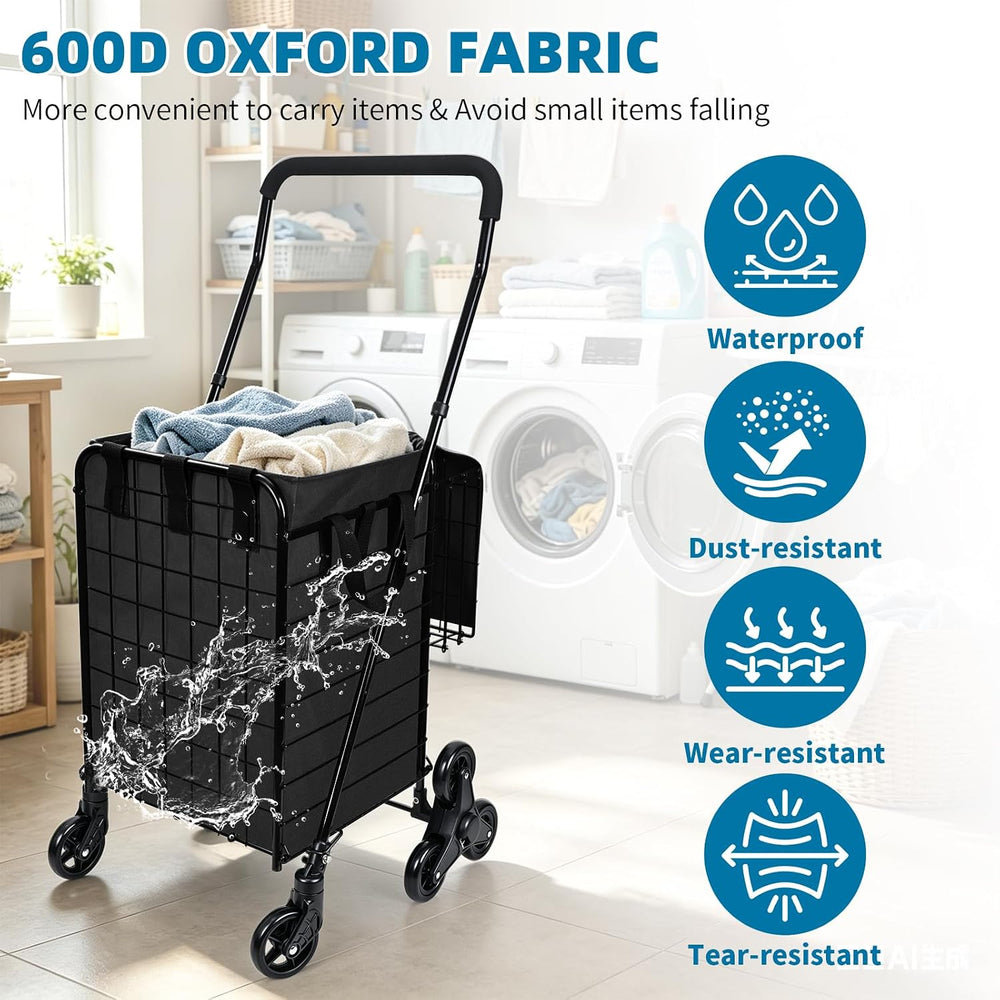 Stair Climber Grocery Shopping Cart with Waterproof Line