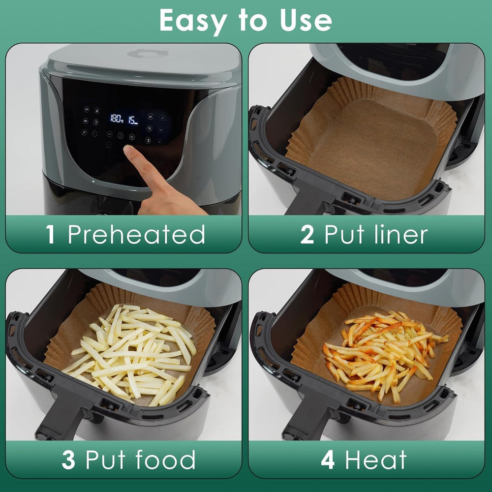 505 PCS Square Air Fryer Liners Disposable 8inch for 5-8 QT