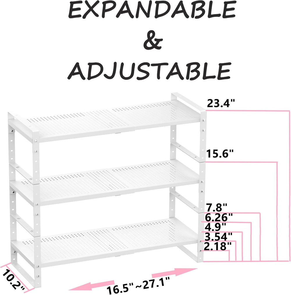 Multi-Functional Metal Shoe Rack, Space-Saving, Perfect for Entryway, Closet,...