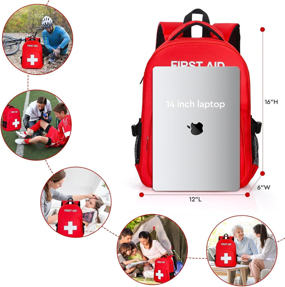 Empty First Aid Backpack, Emergency Medical Backpack with Multi-Pocket, Water...