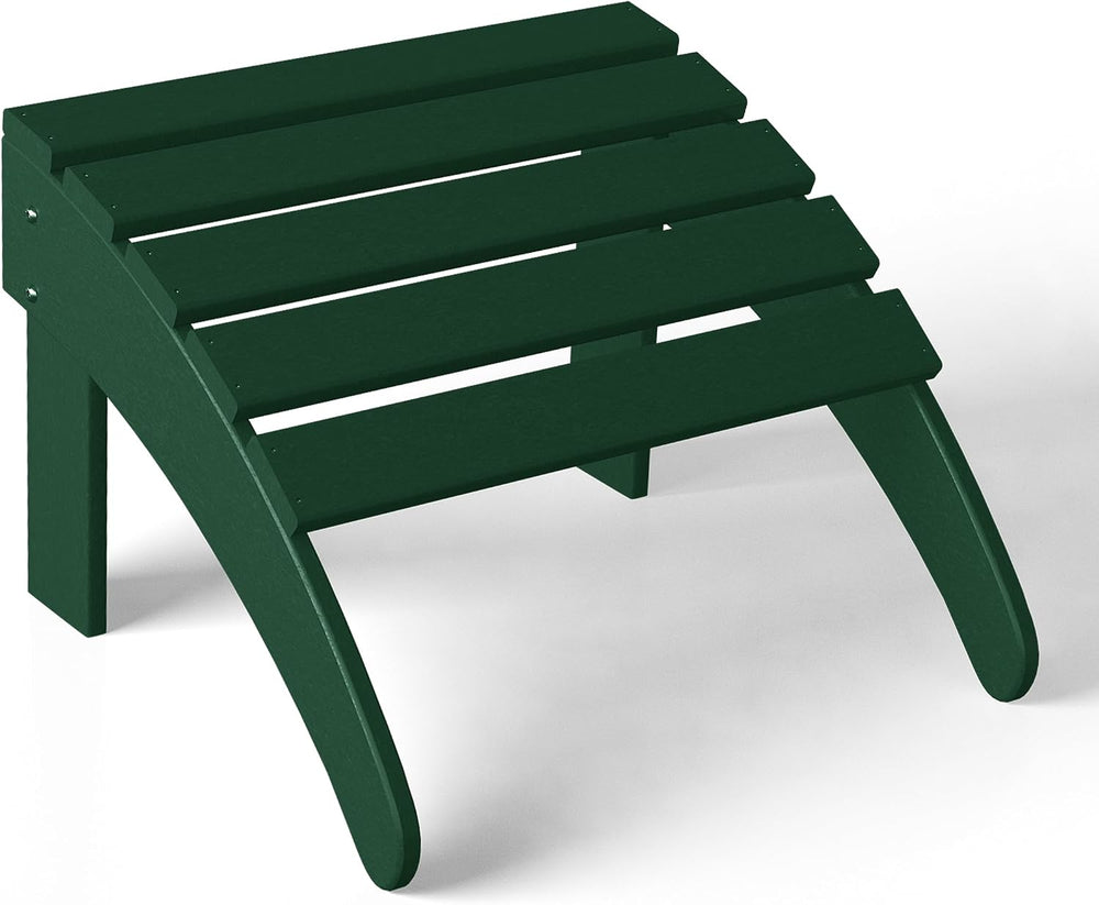 WestinTrends Outdoor Patio Adirondack Ottoman Foot Rest, All Weather Poly Lum...