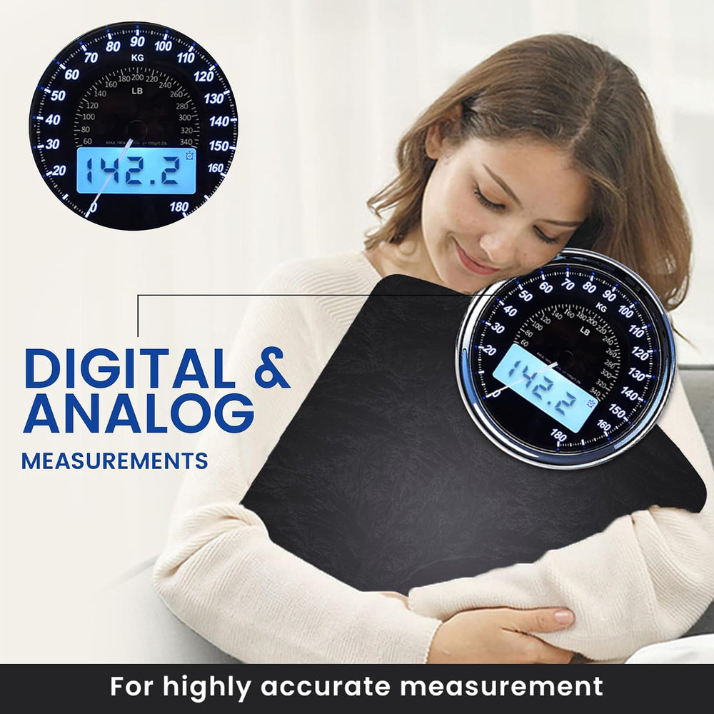 2-in-1 Digital & Analog Bathroom Scale, 400 lbs, Large Display