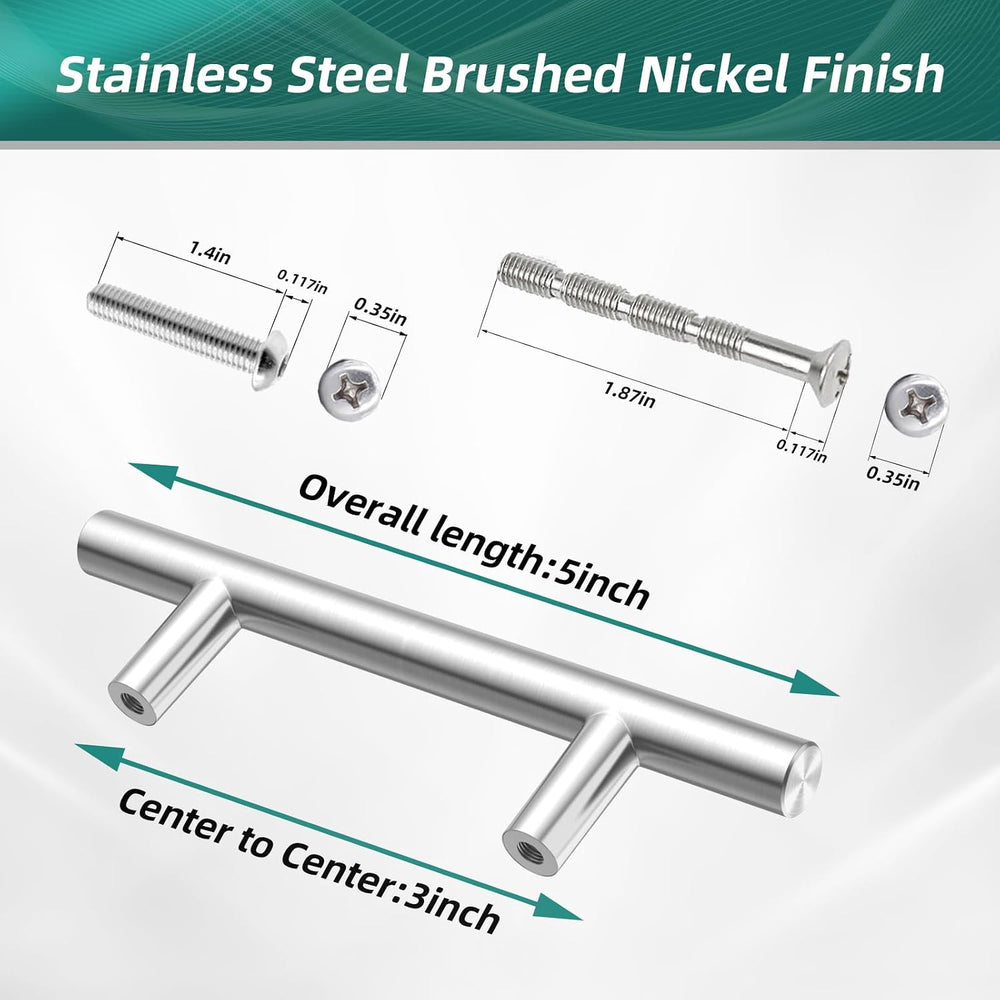Cabinet Handles, 3" Hole Center, 50 Pack Cabinet Pulls