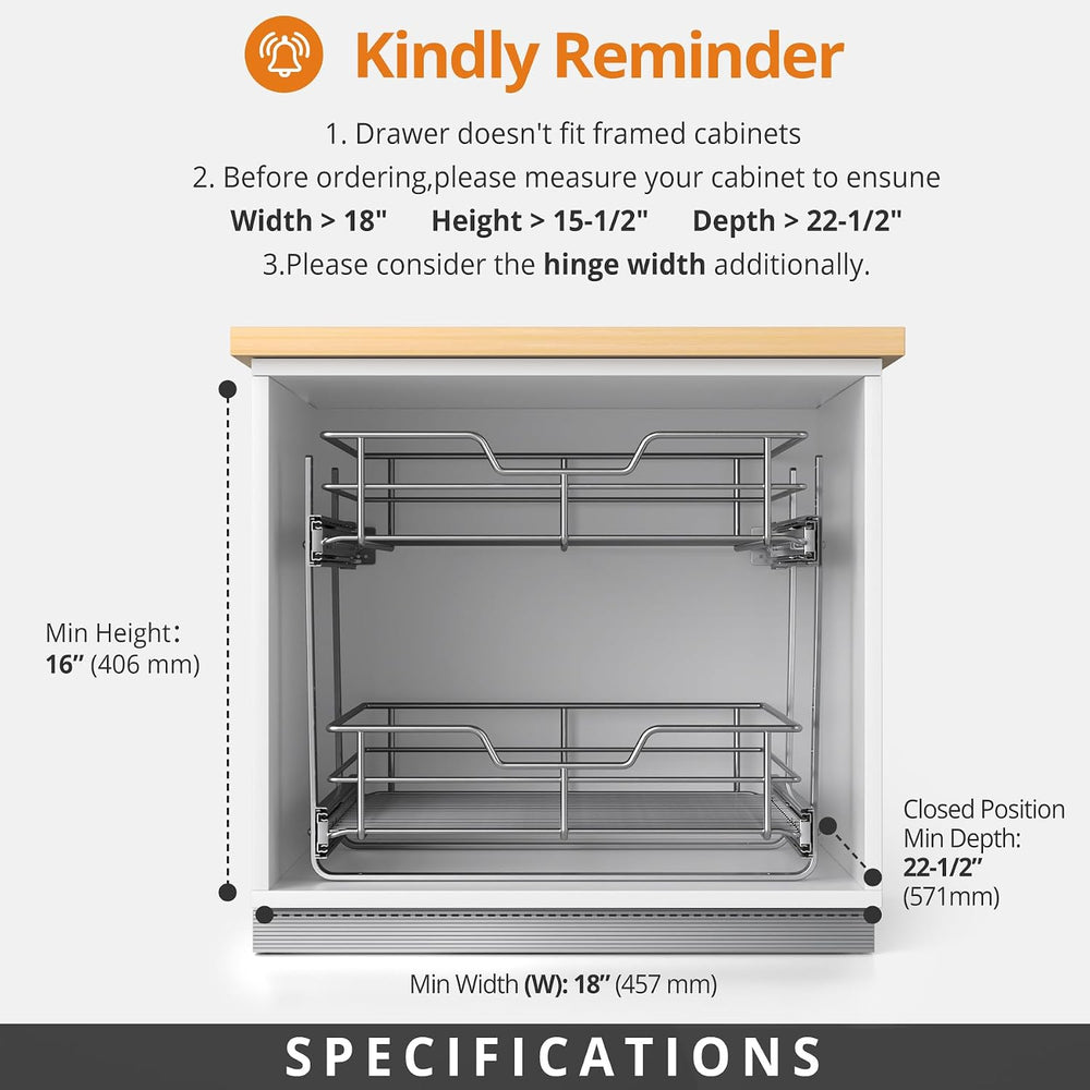 ZOINLIY Pull Out Cabinet Organizer,Slide Out Kitchen Organizers and Storage |...