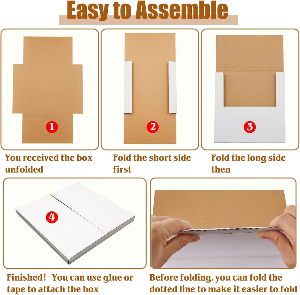 Tatuo 30 Pieces Vinyl Record Mailers 12.5" x 12.5" x 1" Record...