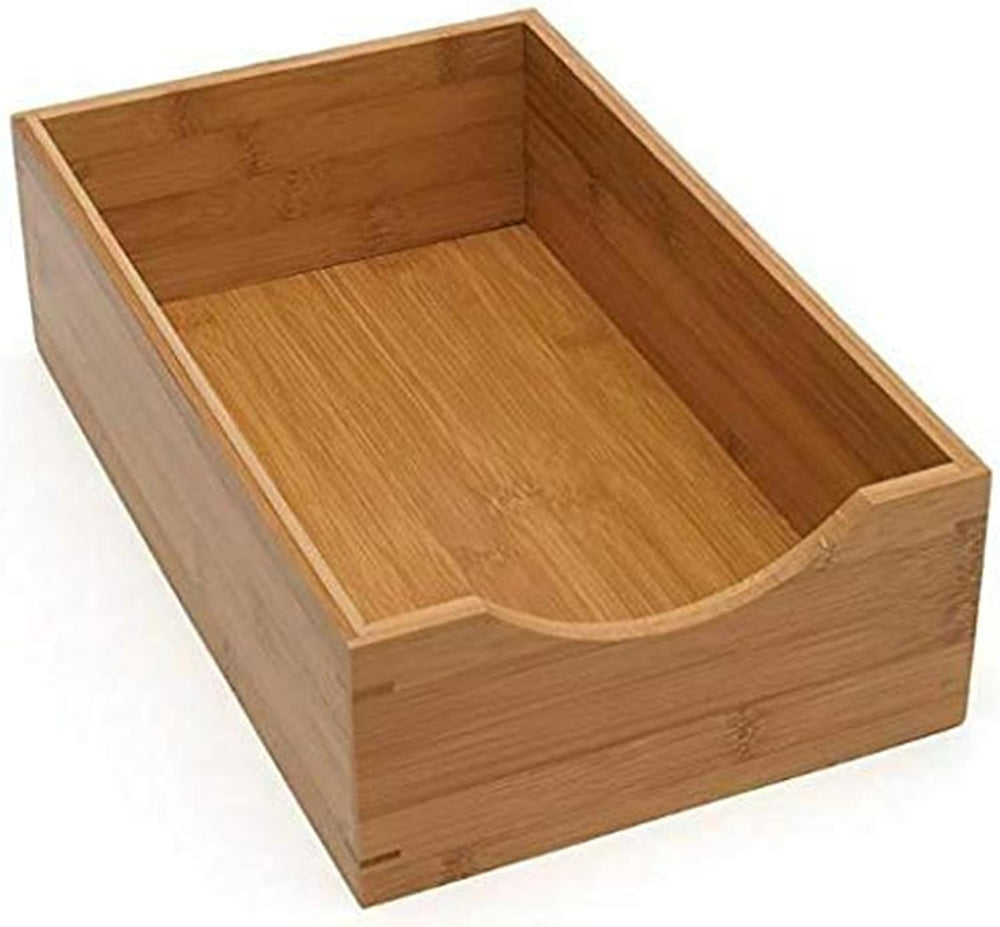 YBM Home Bamboo Drawer Organizer Storage Box for Spices and Kitchen Items, Li...