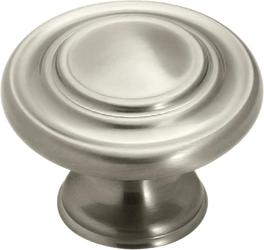 Amerock 10 Pack 1-5/16" Round Inspirations Satin Nickel Cabinet Knob