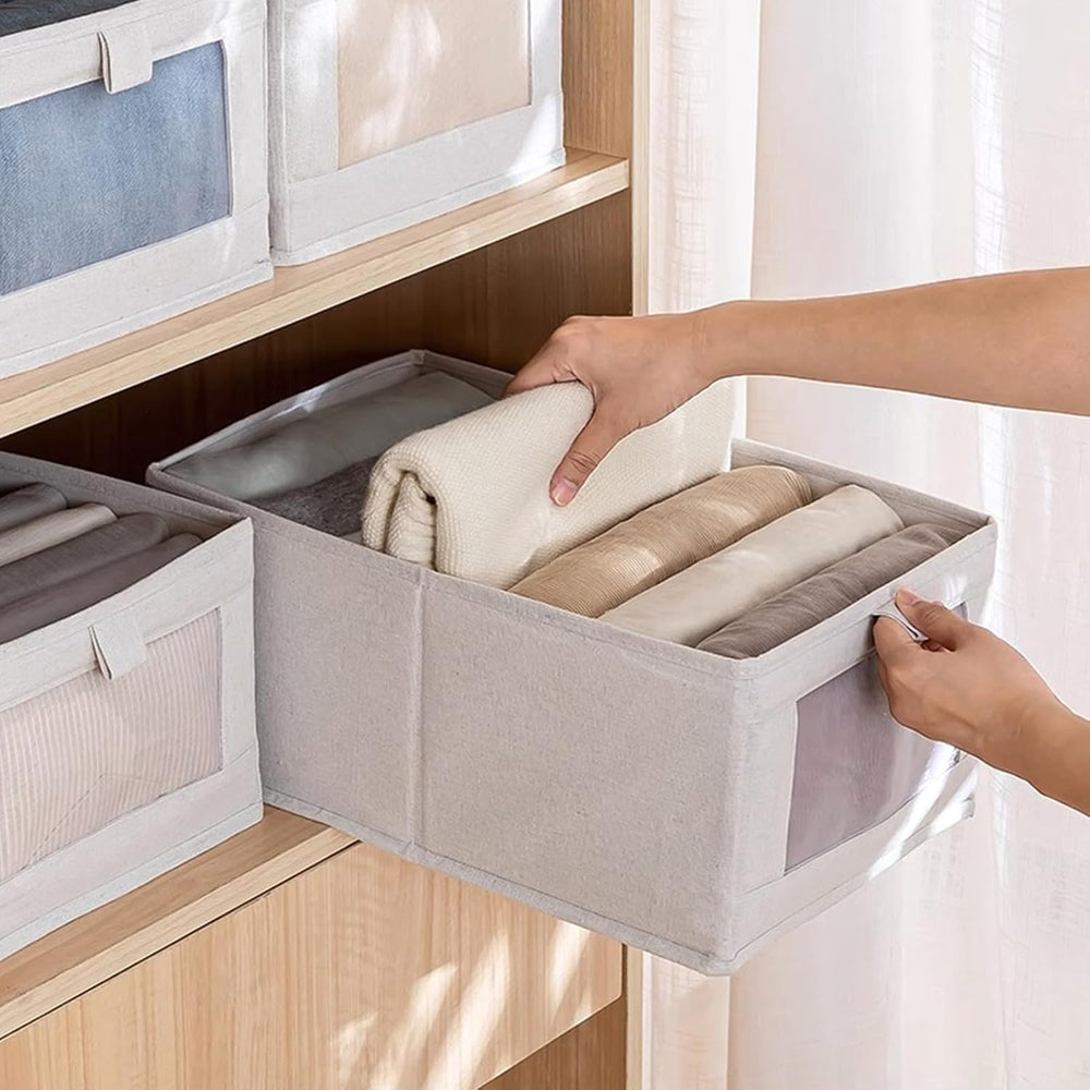 Linen Closet Organizers And Storage, 6 Pack Closet Storage Bins Linen Closet ...