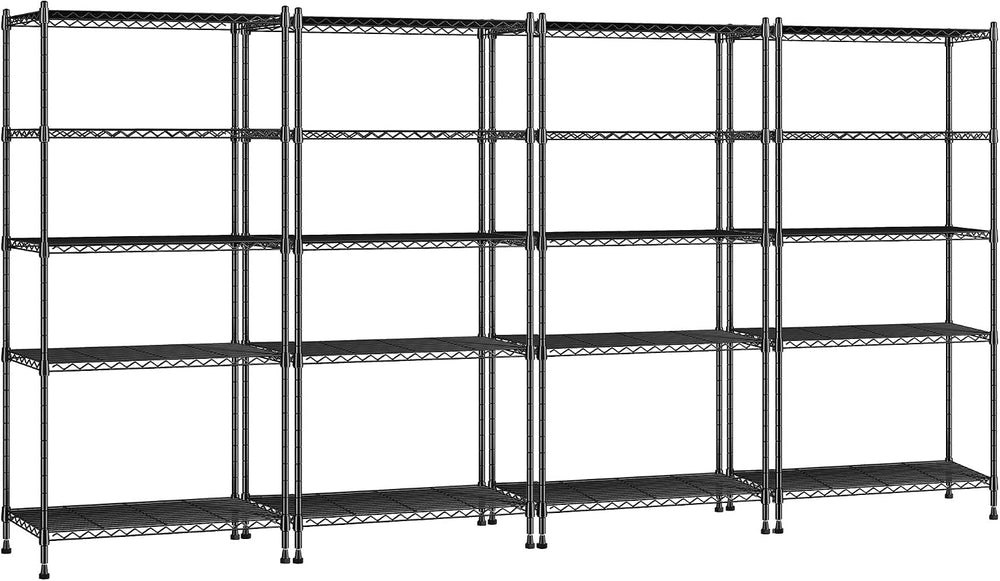 5 Tier Wire Shelving, 1010LBS Pantry Shelves Storage Shelves Adjustable Metal...