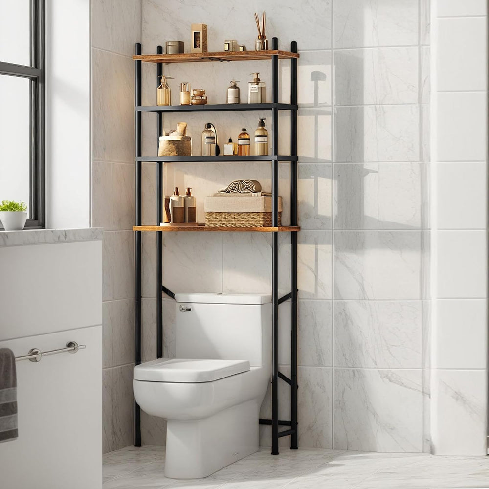 HOOBRO Over the Toilet Storage Cabinet, 4-Tier Over Toilet Bathroom Organizer...