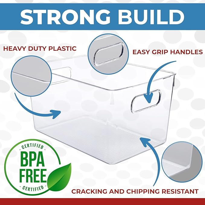 Clear Plastic Storage Bins