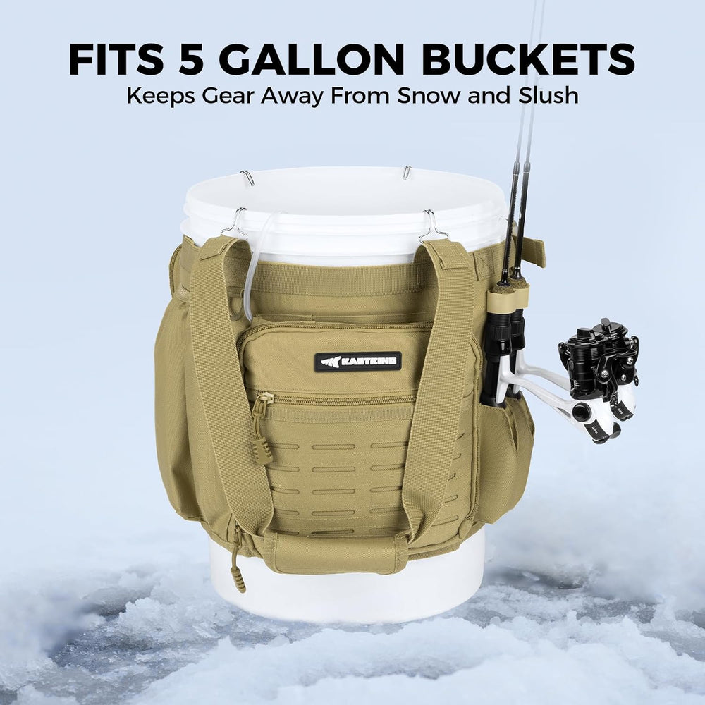 KastKing Karryall Fishing Bucket Organizer for 5 Gallon Bucket, Fishing Bag