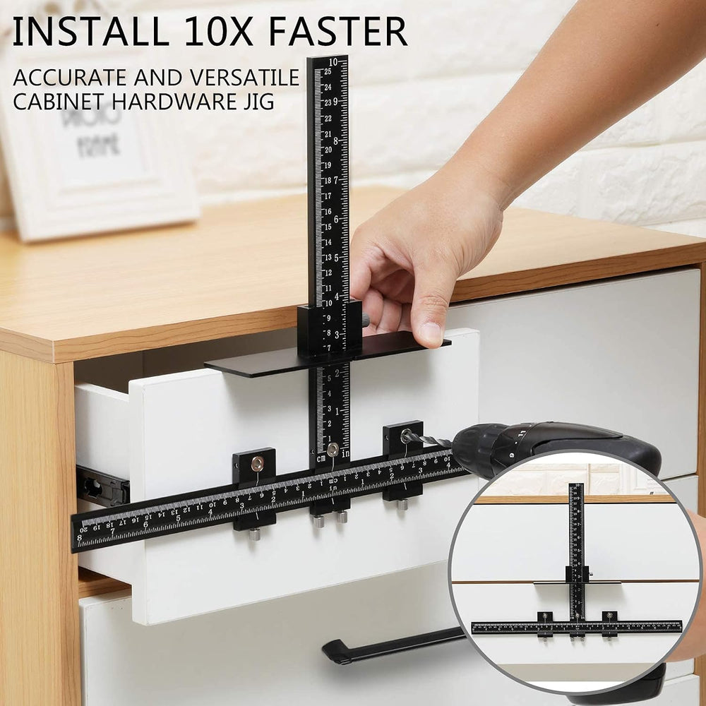 Cabinet Hardware Jig Tool All Aluminum Alloy,Adjustable Drill Guide Template ...