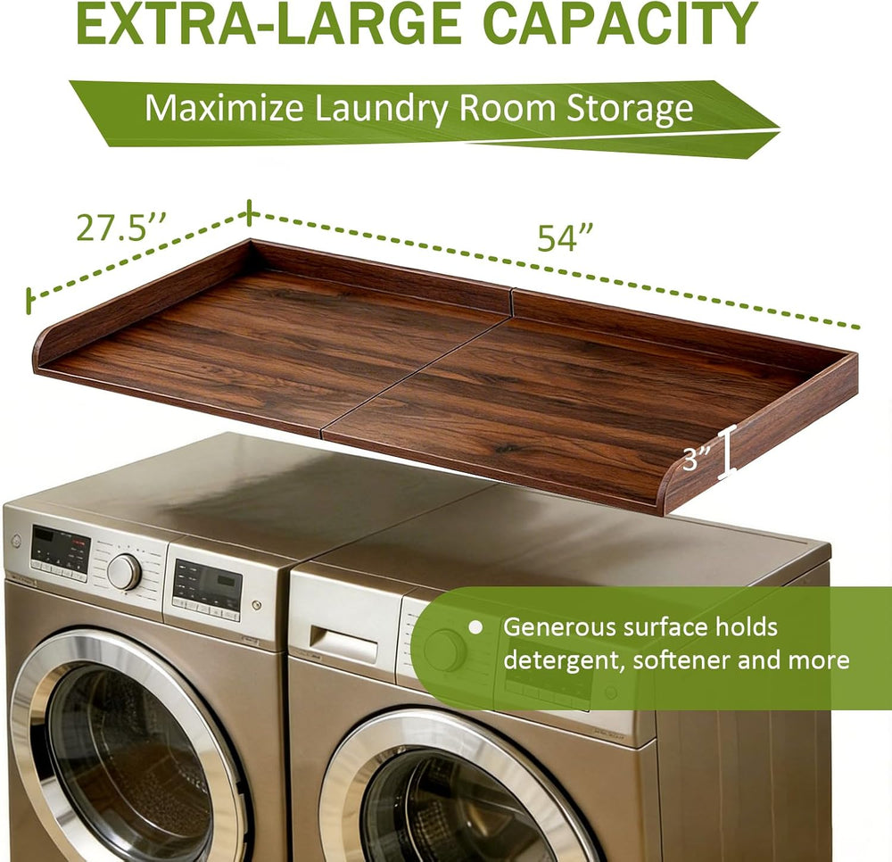 Washer Dryer Countertop 54" x 27.5", Laundry Room Organization