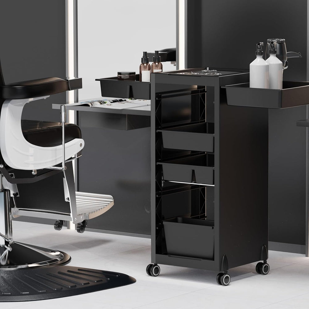 OmySalon Salon Trolley Cart with Wheels & 6 Drawers, Hair Cart Organizer ...