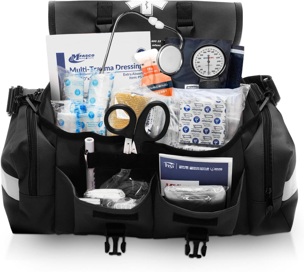 MFASCO Trauma Bag First Aid Kit Emergency Response Supplies Black