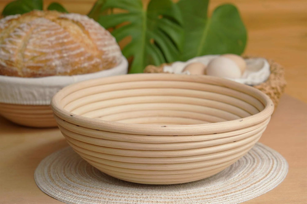 Banneton Bread Proofing Basket set of 3, 9.8 Inch Round Sourdough Proofing Ba...