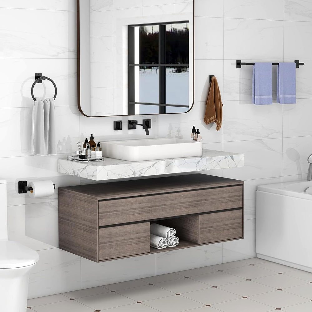 10-Piece Bathroom Accessories Set, 24 inch Towel Bar