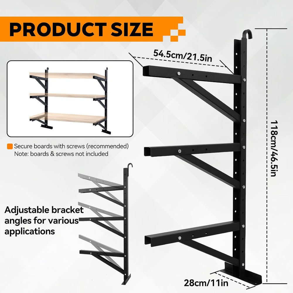 2 PCS Shipping Container Shelf Rack, 46.5"x21.5"
