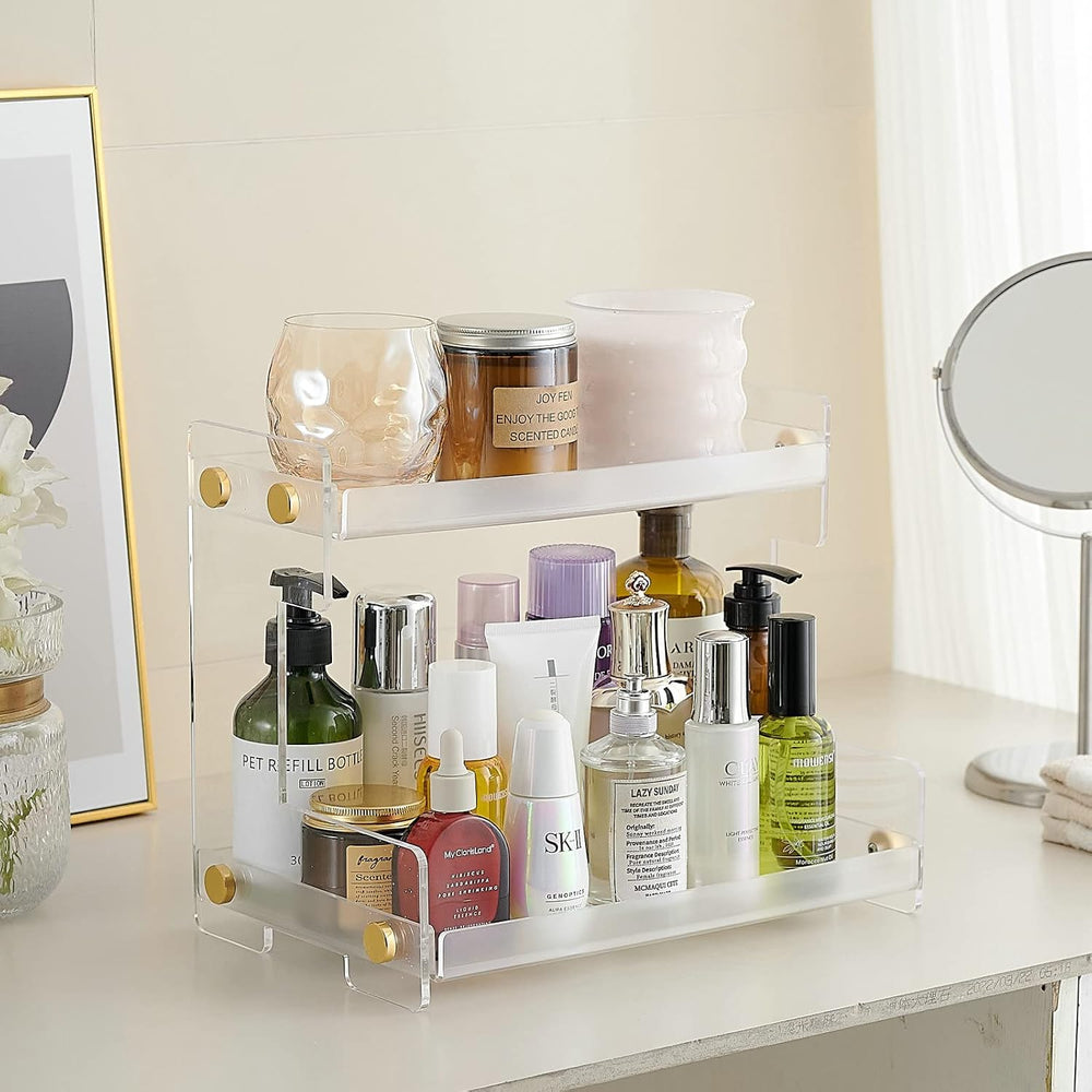FFK Bathroom Organizer Countertop, 2 Tier Bathroom Counter Organizer Kitchen ...
