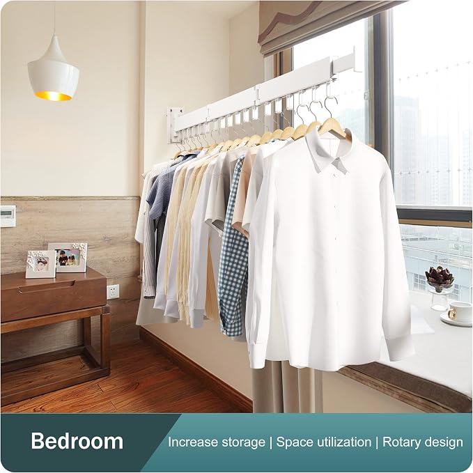 Clothes Drying Rack, Laundry Drying Rack, Clothes Rack Wall Mount, Wall Mounted