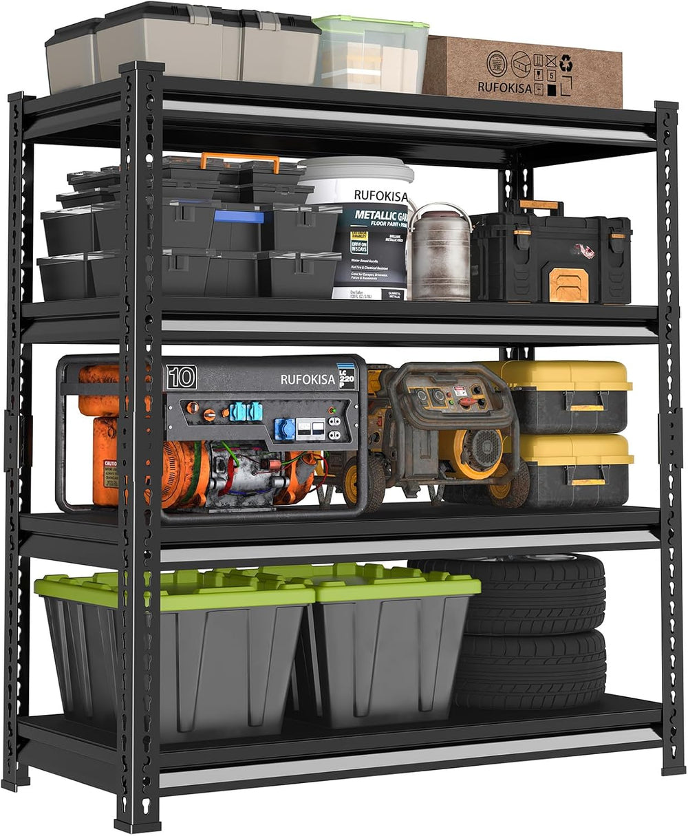 40" W Garage Shelving Heavy Duty，1800LBS Loads Metal Shelving Units and ...