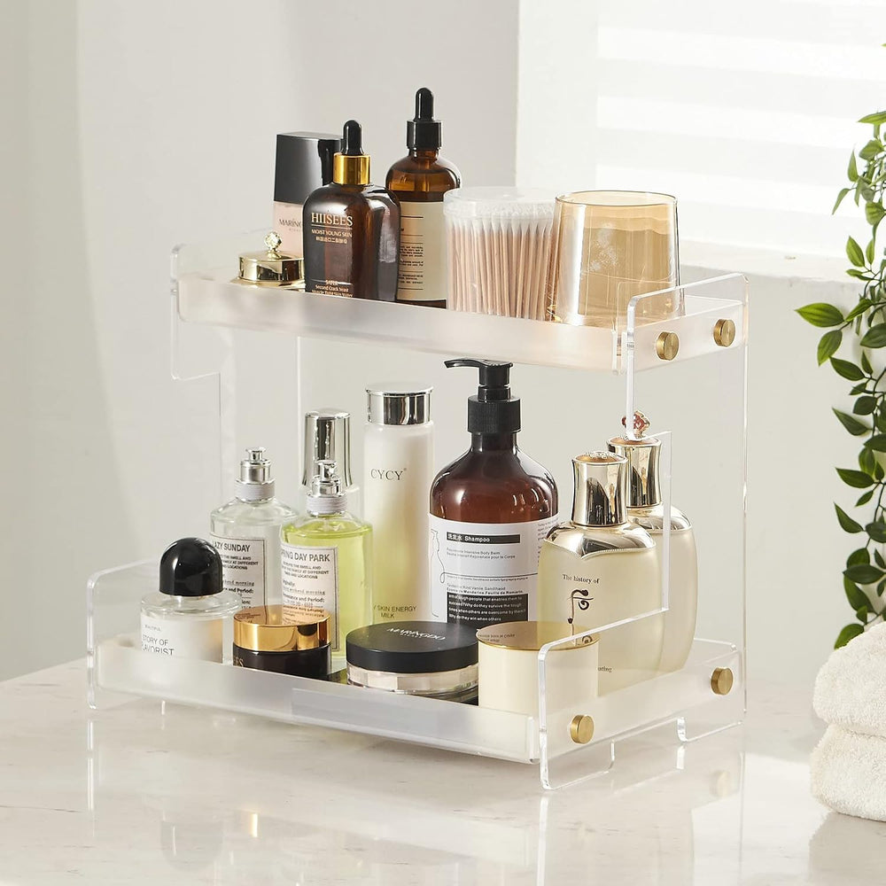 FFK Bathroom Organizer Countertop, 2 Tier Bathroom Counter Organizer Kitchen ...