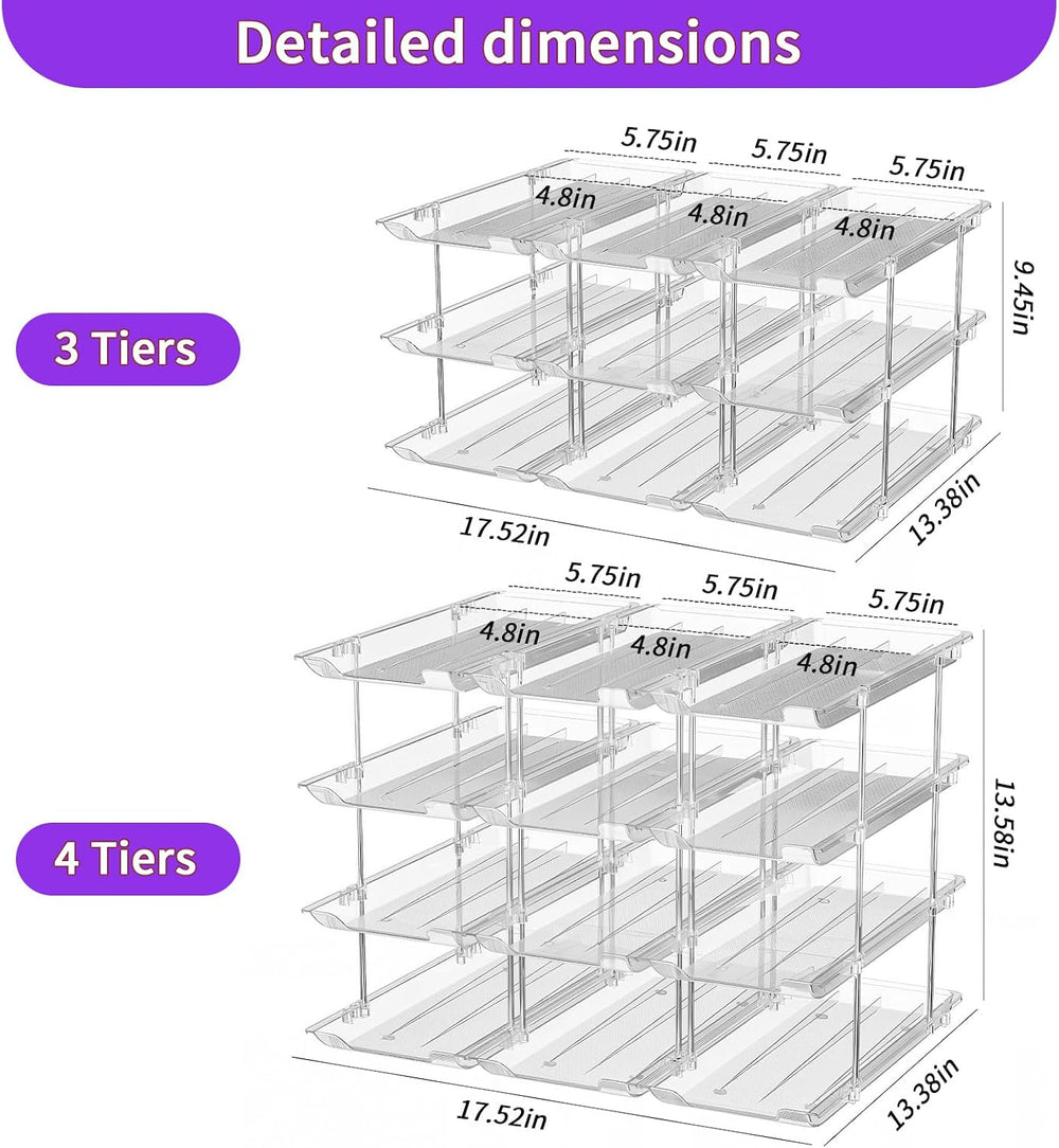 Can Organizer for Pantry, 4-Tier Modular Can Storage Rack