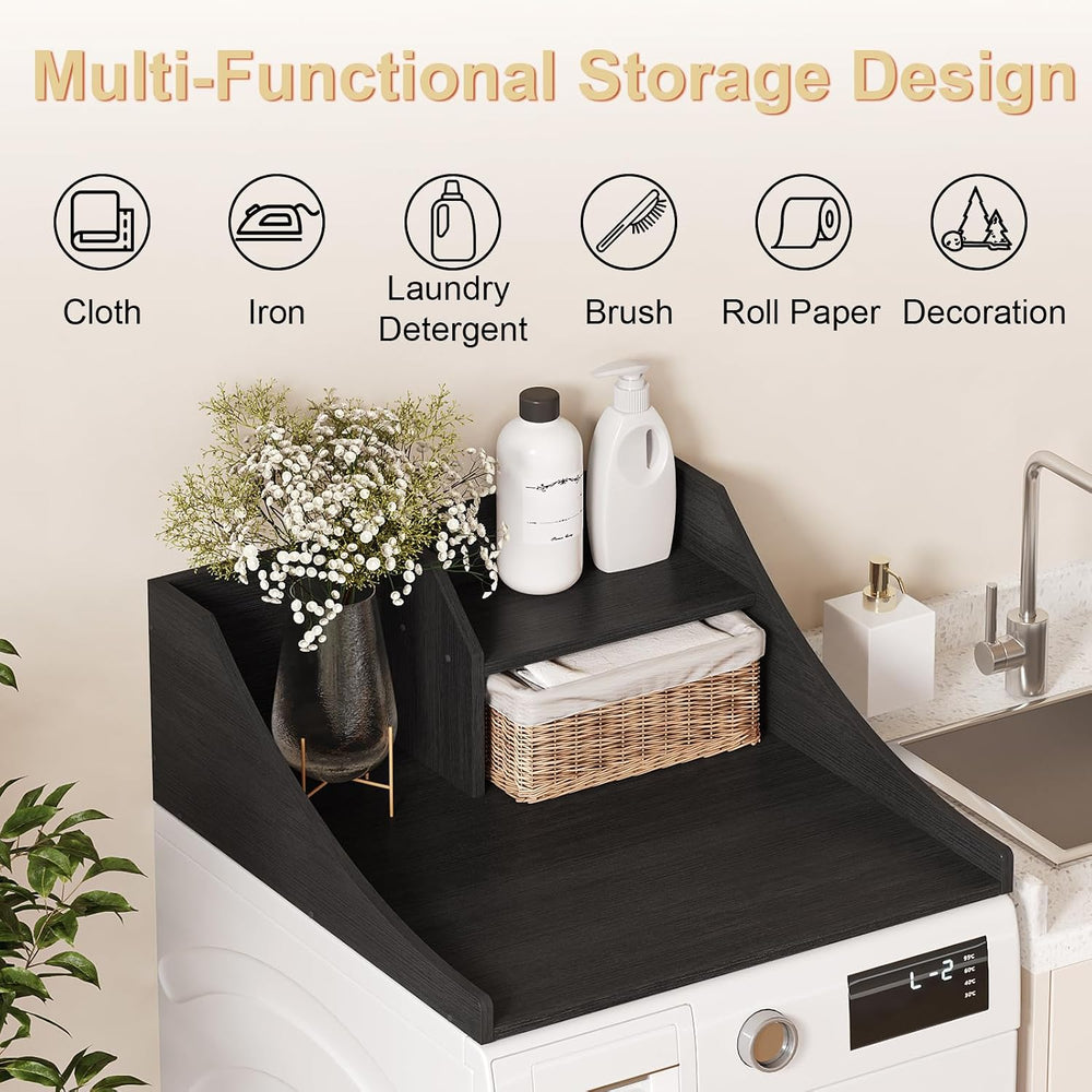Laundry Countertop Single, 2-Tier Washer Dryer Countertop Laundry Topper with...