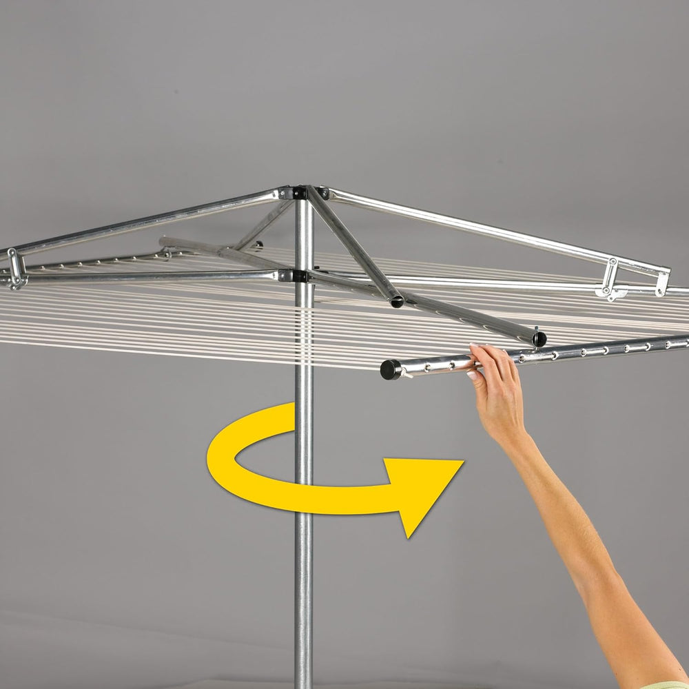 Household Essentials 17130-1 Rotary Outdoor Umbrella Drying Rack | Aluminum |...