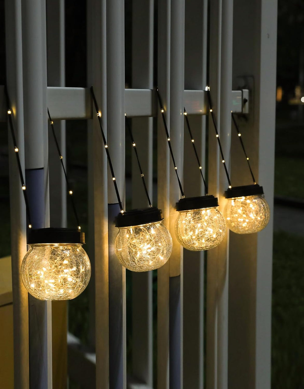 Solar Lanterns Solar Lights Outdoor Waterproof 6-Pack, Solar Powered Hanging ...
