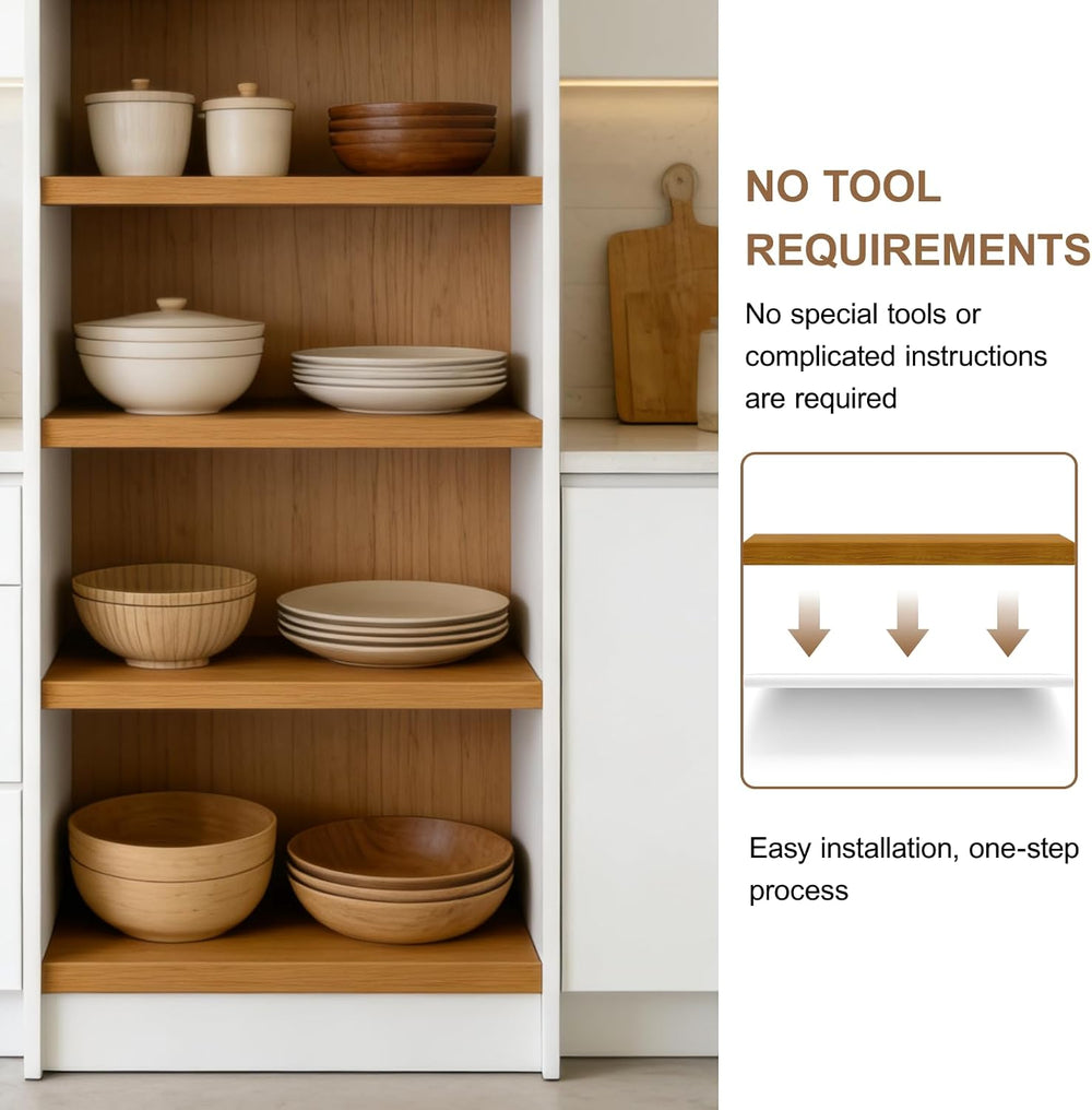 5-Pcs Bamboo Wire Rack Covers, 24"x16" Wire Shelf Covers for Shelvi...