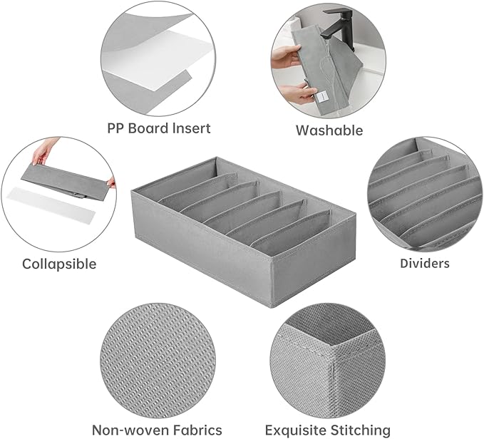 4 Packs T-shirt Drawer Organizers