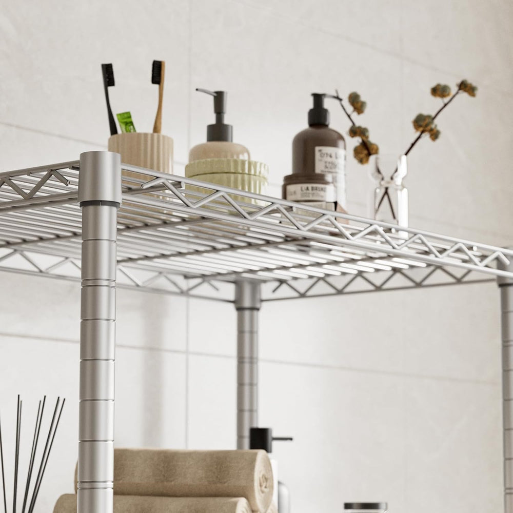 Golpart Shelves Storage Shelf Wire Closet Bathroom Organizers Metal Pantry