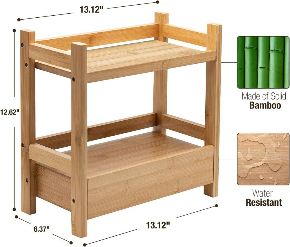 Sorbus Matcha Station Shelf, Bamboo (13" x 6.5" x 12.6", Natur...