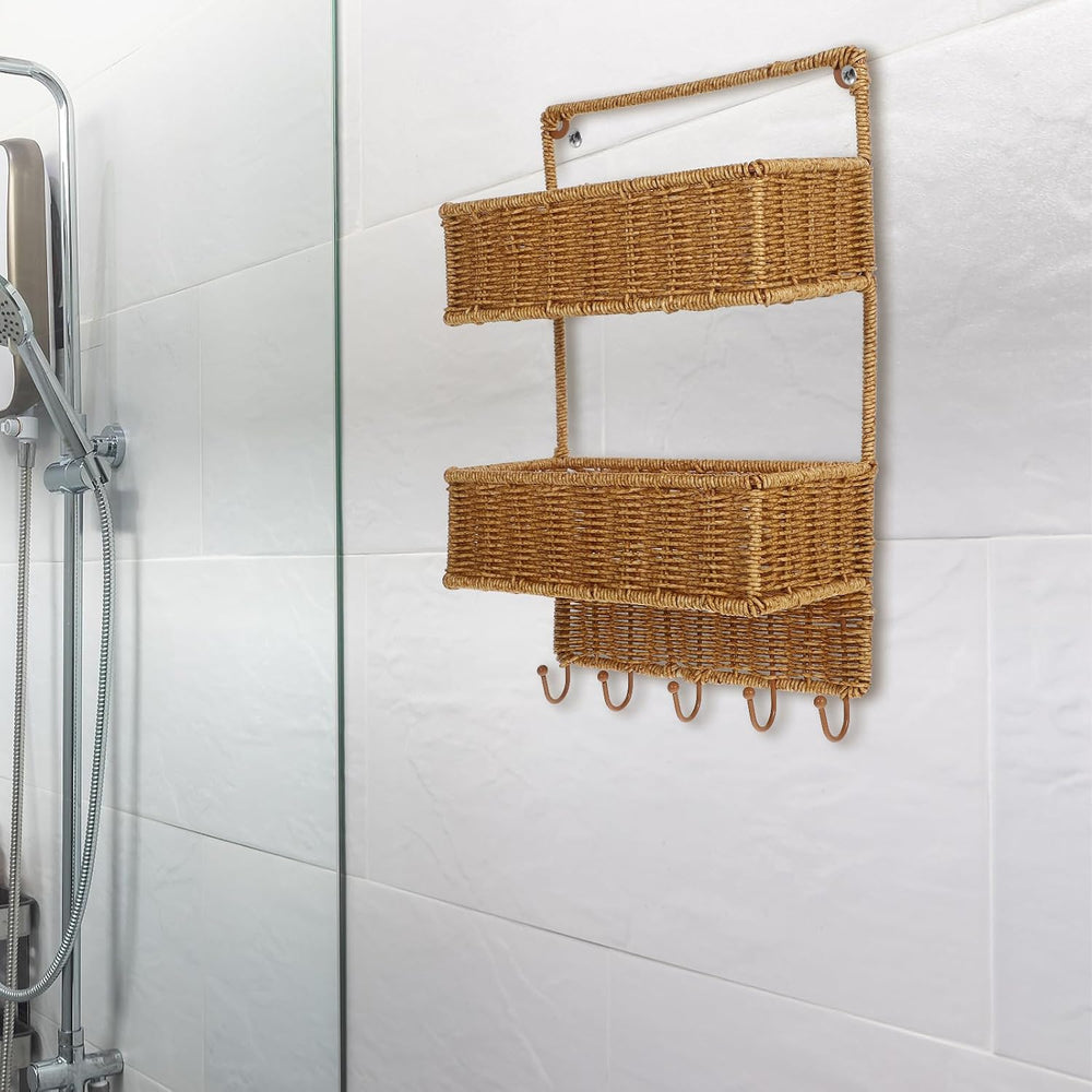 Cabilock Two-Tier Wall-Mounted Hanging Storage Basket