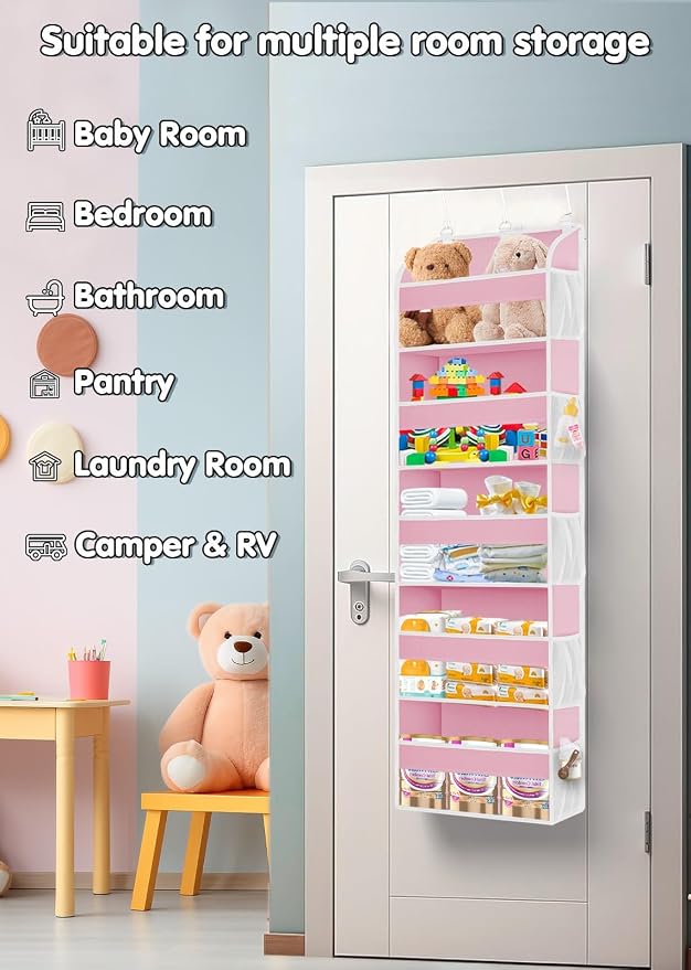2 Pack Over The Door Storage Organizer