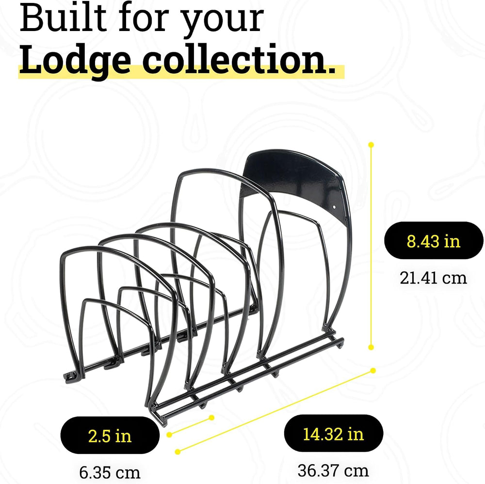 Lodge Cookware Organizer 5-Tier Storage Rack, Matte Black