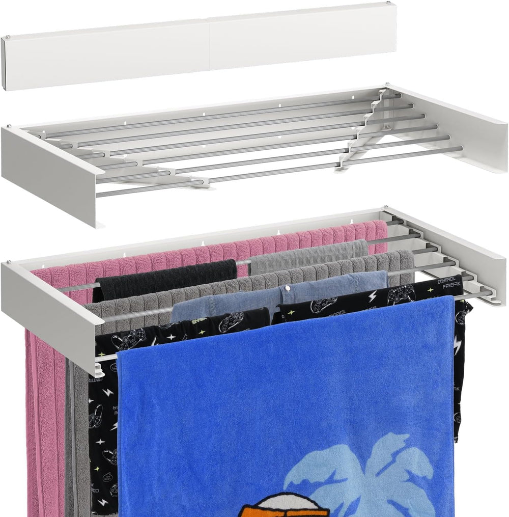 Bartnelli Wall Mounted Laundry Drying Rack for Clothes | Made in Europe with ...