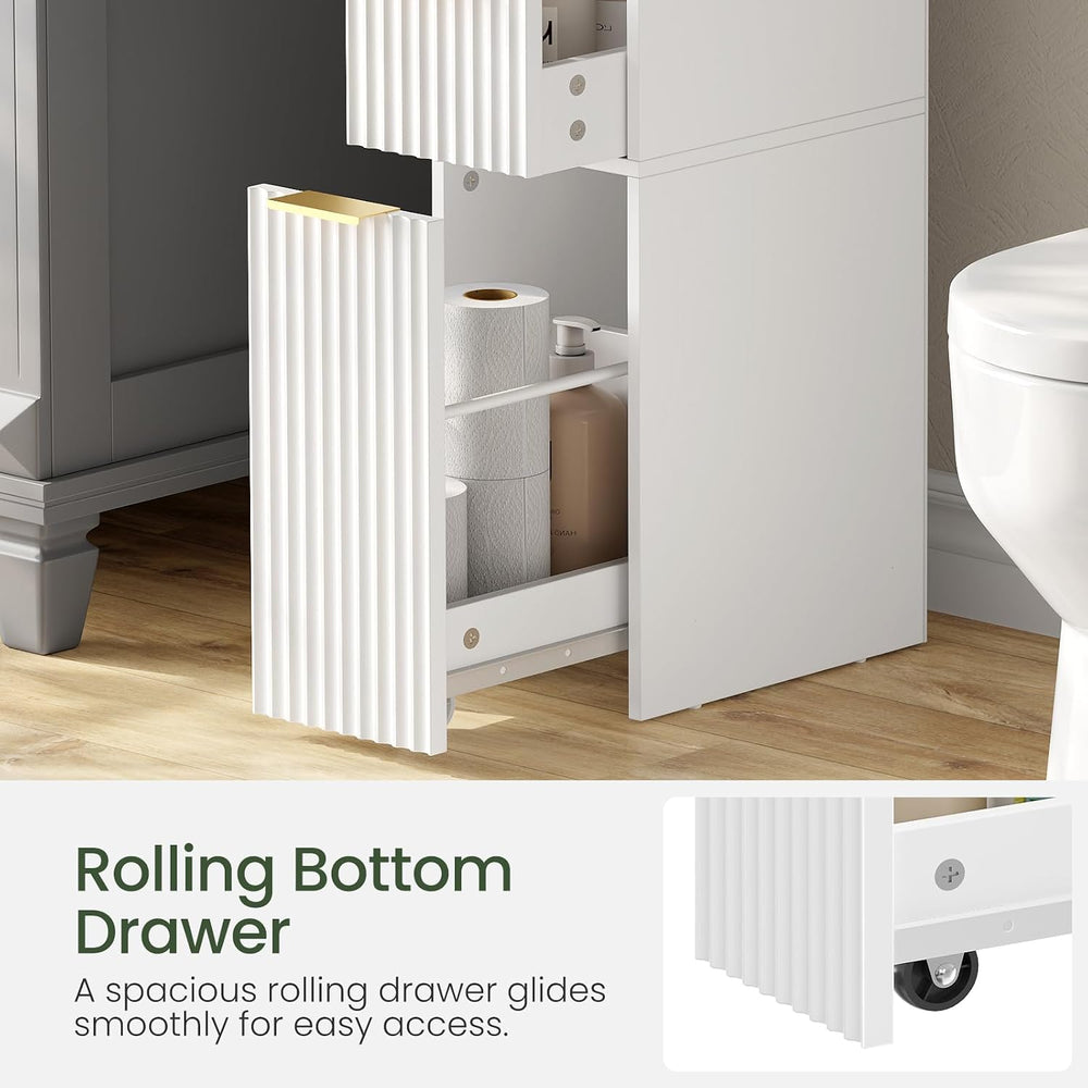 CHOEZON Slim Bathroom Storage Cabinet, Bathroom Organizer with 2 Drawers